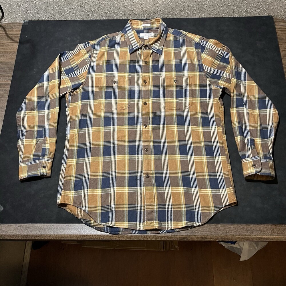 Wallace Barnes Jacket Flannel Chamois Shirt Medium Plaid Hiking J Crew Shacket